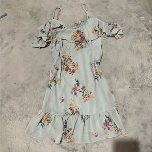 Blue floral dress